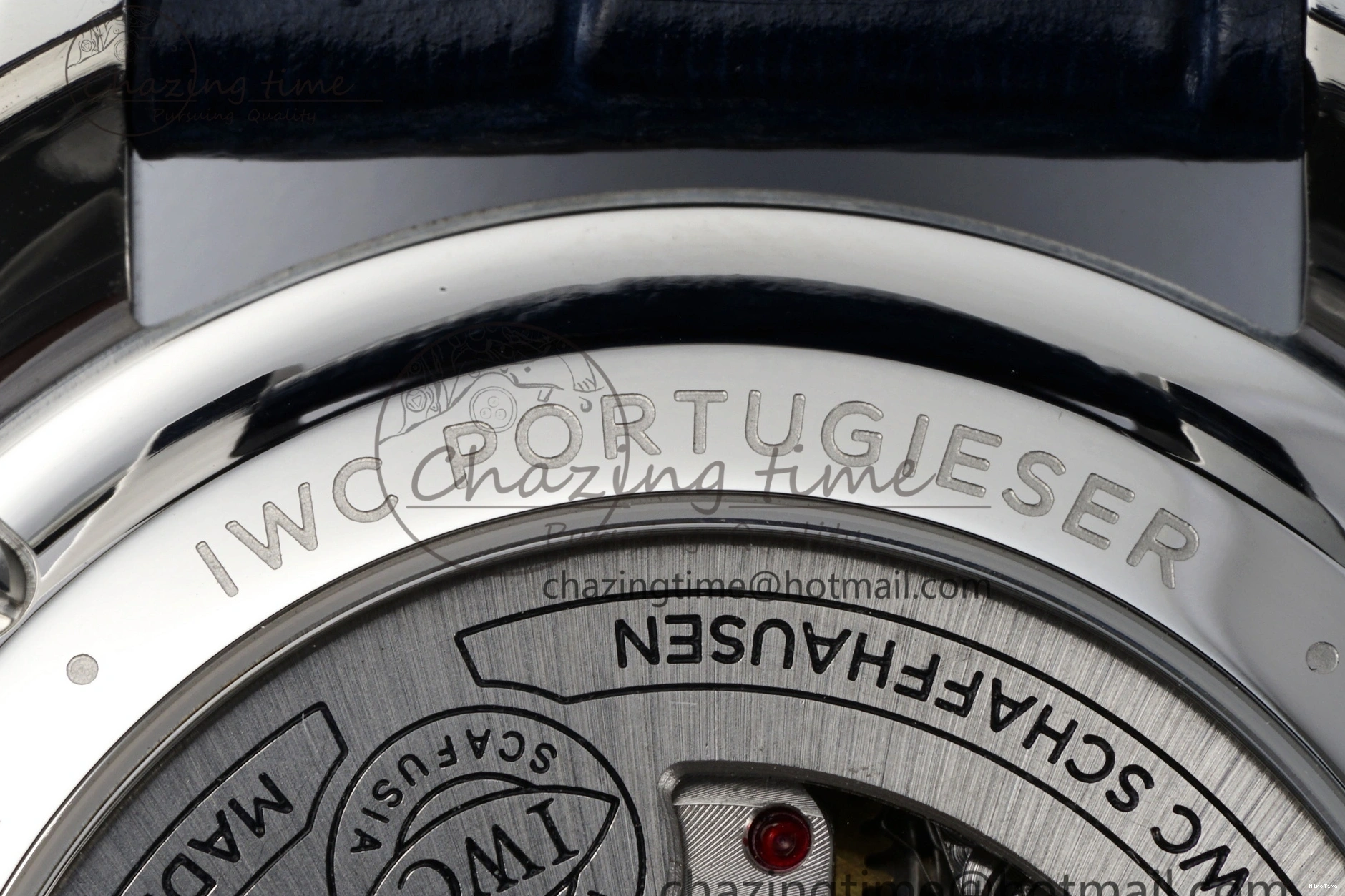 MIROTIME 0206 Portuguese Chrono IW371620 APSF 1:1 Best Edition White Blue Dial on Blue Leather Strap A MultiPurpose 7039